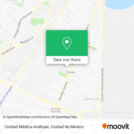 Mapa de Unidad Médica Anáhuac