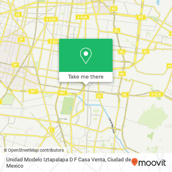 Unidad Modelo  Iztapalapa  D  F  Casa  Venta map