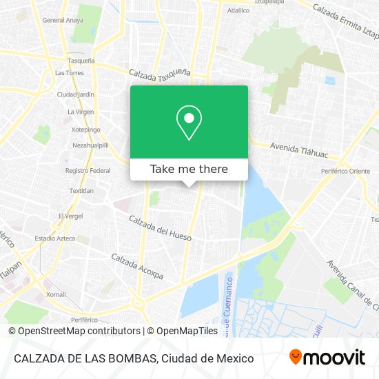 CALZADA DE LAS BOMBAS map