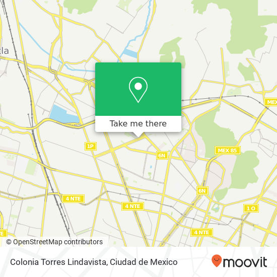 Colonia Torres Lindavista map