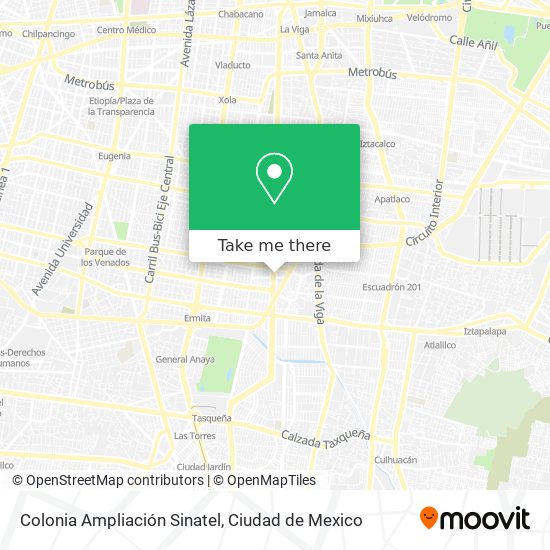 Colonia Ampliación Sinatel map