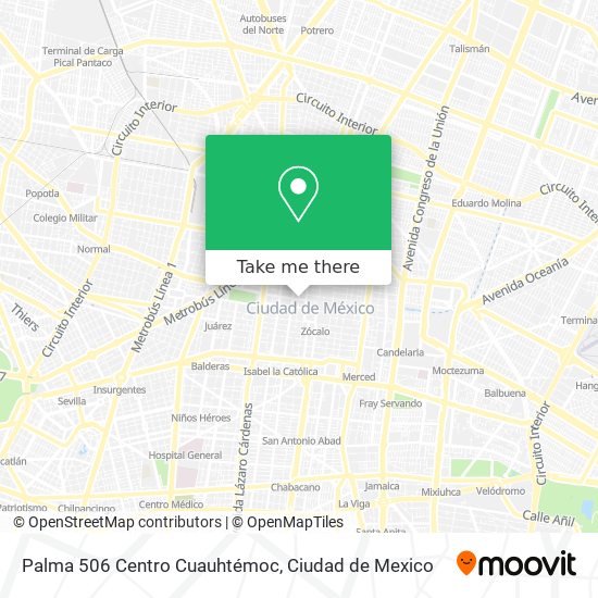 Palma 506  Centro  Cuauhtémoc map