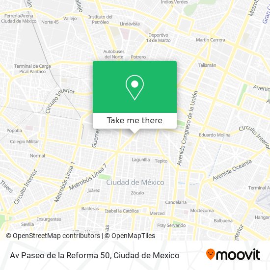 Av  Paseo de la Reforma  50 map