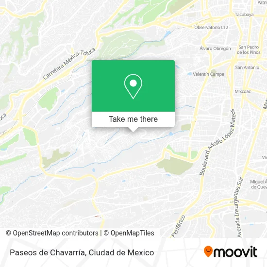 Paseos de Chavarría map