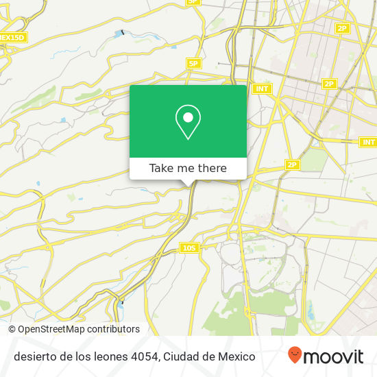 desierto de los leones 4054 map