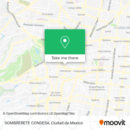 SOMBRERETE  CONDESA map