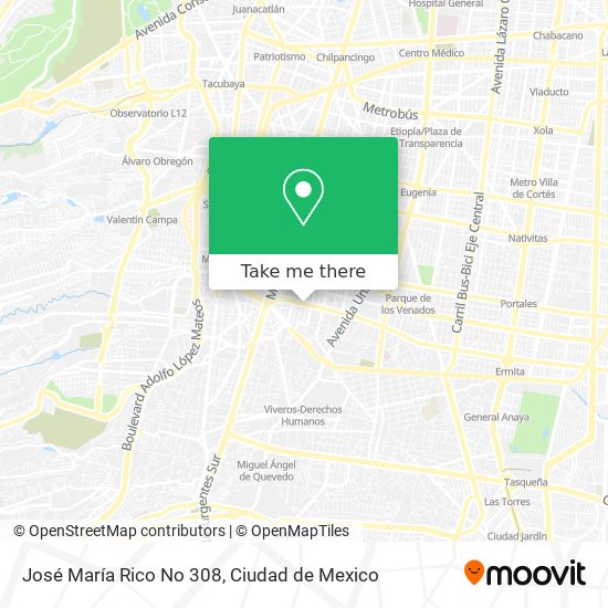 Mapa de José María Rico No  308