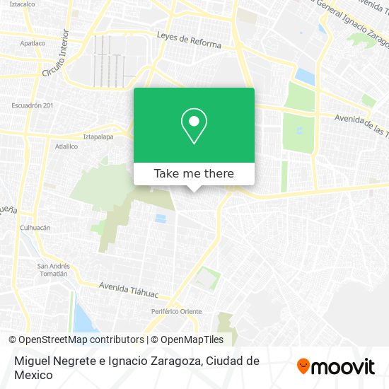 Mapa de Miguel Negrete e Ignacio Zaragoza