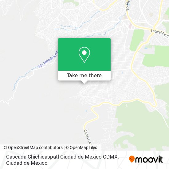 Cascada  Chichicaspatl  Ciudad de México  CDMX map