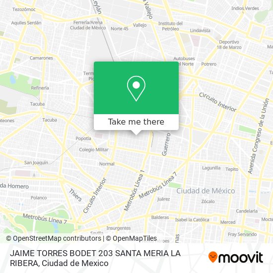 JAIME TORRES BODET 203 SANTA MERIA LA RIBERA map