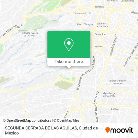 SEGUNDA CERRADA DE LAS AGUILAS map