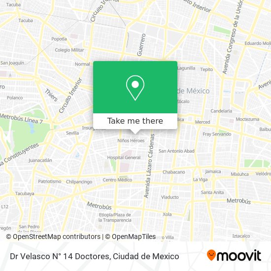 Dr Velasco N° 14 Doctores map