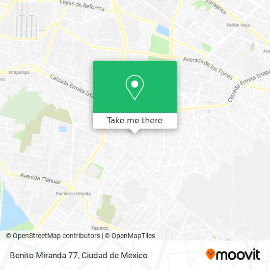 Benito Miranda 77 map