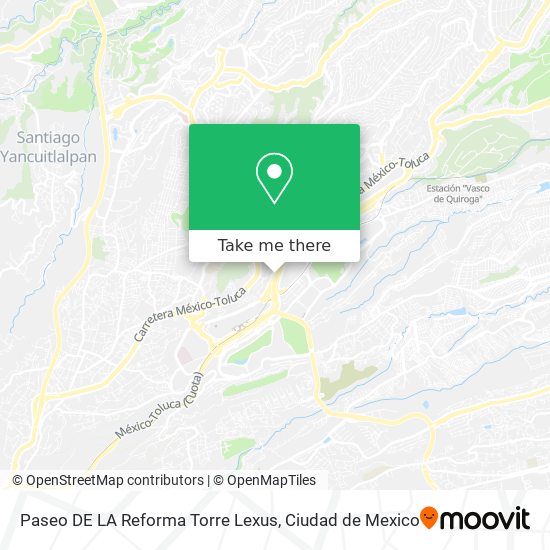 Paseo DE LA Reforma   Torre Lexus map