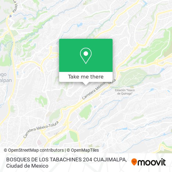 Mapa de BOSQUES DE LOS TABACHINES 204 CUAJIMALPA