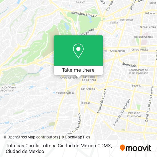 Toltecas  Carola  Tolteca  Ciudad de México  CDMX map