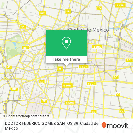 Mapa de DOCTOR FEDERICO GOMEZ SANTOS 89