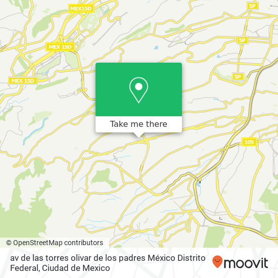 av  de las torres  olivar de los padres  México Distrito Federal map