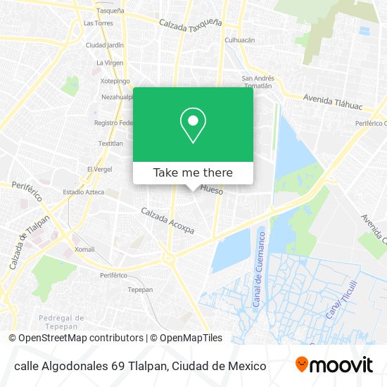 calle  Algodonales 69    Tlalpan map