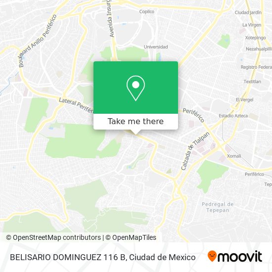 BELISARIO DOMINGUEZ 116 B map