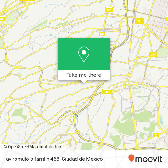 Mapa de av romulo o farril n 468