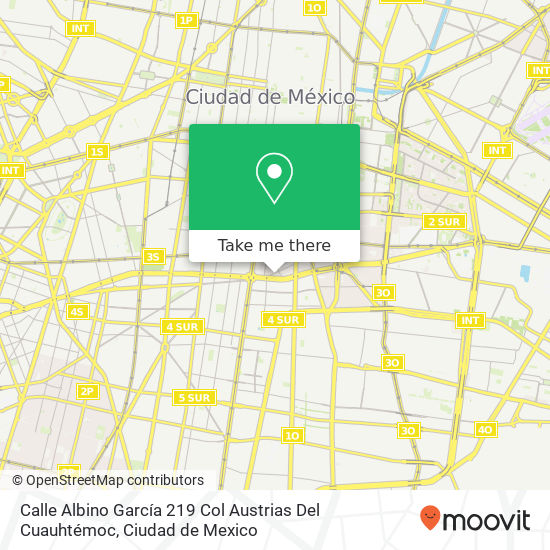 Calle Albino García 219 Col  Austrias  Del  Cuauhtémoc map