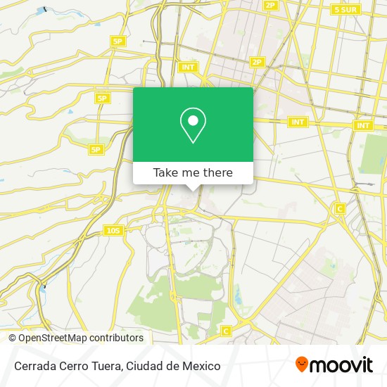 Cerrada Cerro Tuera map