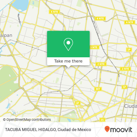 Mapa de TACUBA  MIGUEL HIDALGO