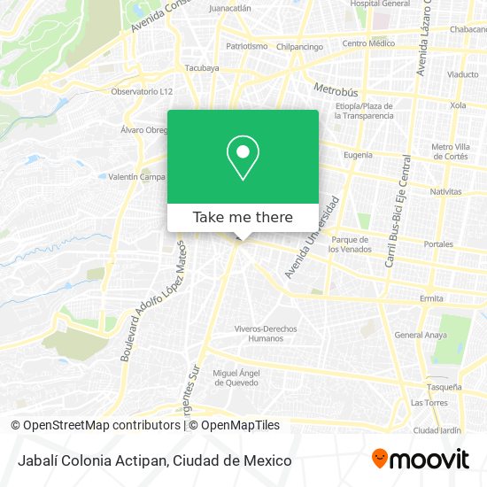 Jabalí  Colonia Actipan map