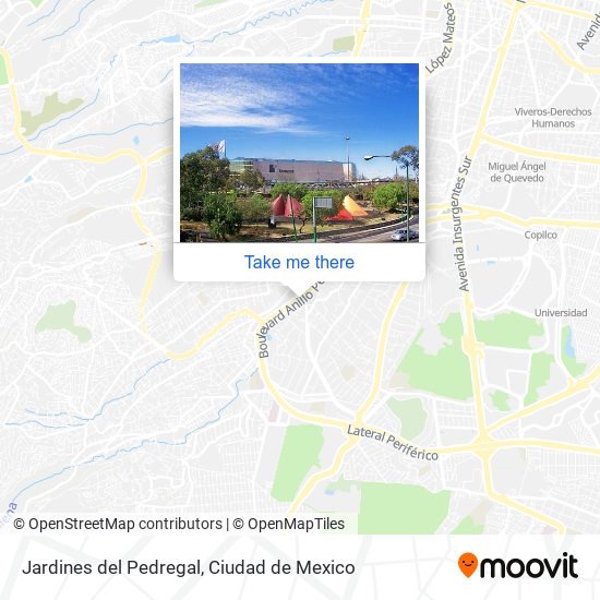 Jardines del Pedregal map