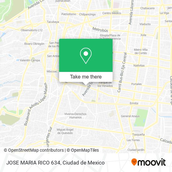 Mapa de JOSE MARIA RICO 634