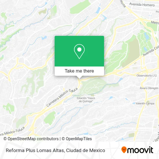 Reforma Plus   Lomas Altas map