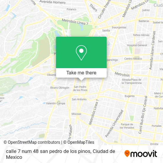calle 7 num  48  san pedro de los pinos map