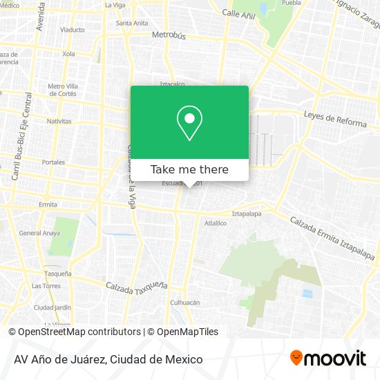 AV  Año de Juárez map