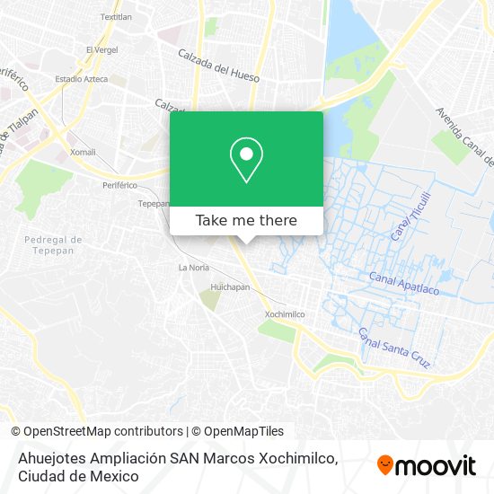 Mapa de Ahuejotes  Ampliación SAN Marcos  Xochimilco