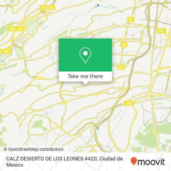 CALZ  DESIERTO DE LOS LEONES  4420 map