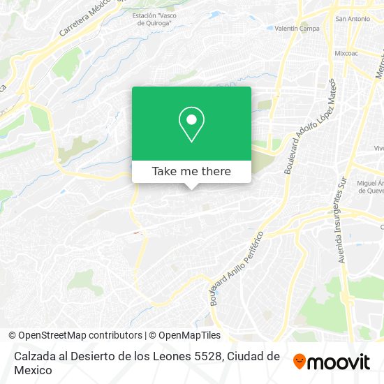 Calzada al Desierto de los Leones 5528 map