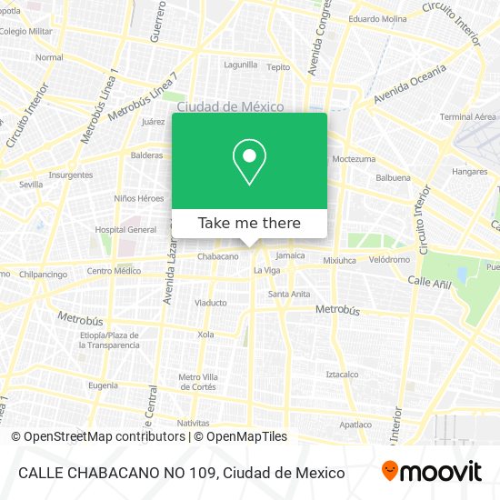 Mapa de CALLE CHABACANO NO  109