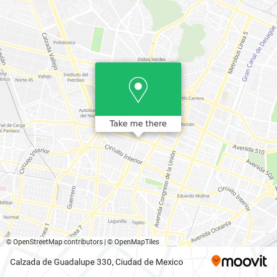 Calzada de Guadalupe 330 map