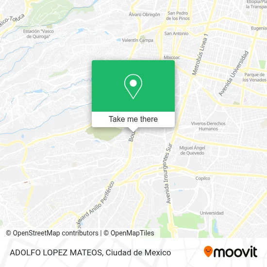 ADOLFO LOPEZ MATEOS map