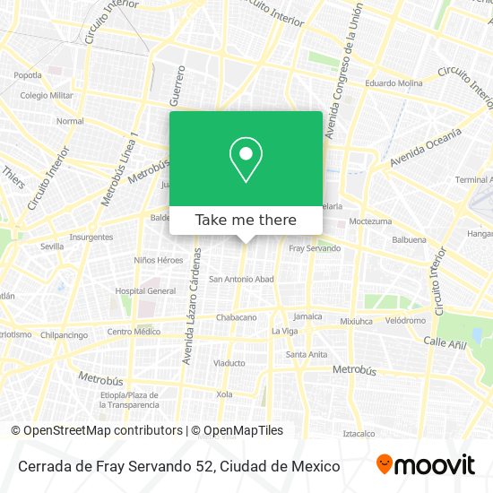 Mapa de Cerrada de Fray Servando 52