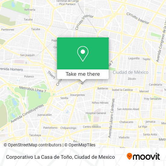 Corporativo La Casa de Toño map