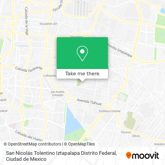 Mapa de San Nicolás Tolentino  Iztapalapa  Distrito Federal