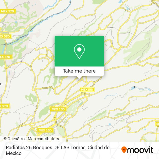 Radiatas 26   Bosques DE LAS Lomas map