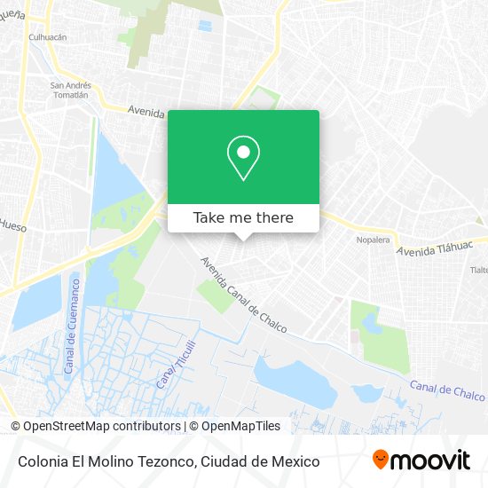 Mapa de Colonia El Molino Tezonco