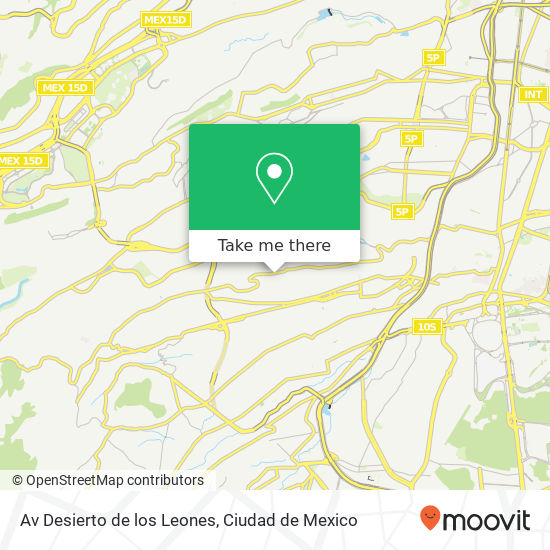 Av  Desierto de los Leones map