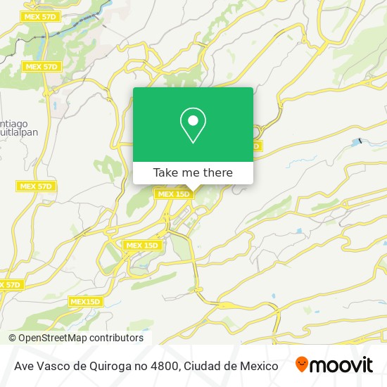 Ave Vasco de Quiroga no 4800 map