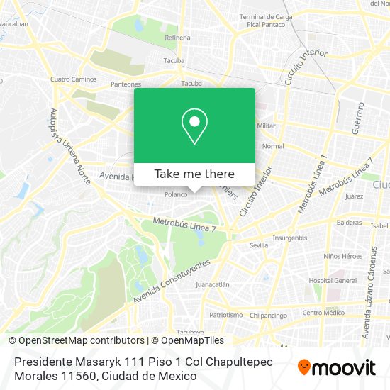 Presidente Masaryk 111  Piso 1  Col  Chapultepec Morales  11560 map