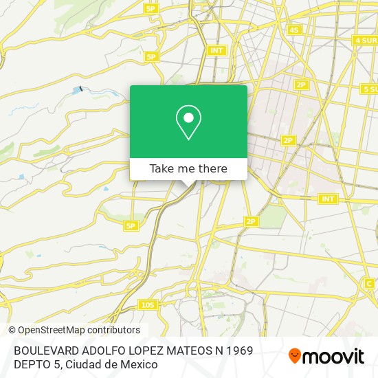 BOULEVARD ADOLFO LOPEZ MATEOS N 1969 DEPTO 5 map