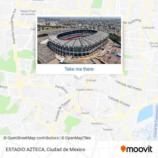 ESTADIO AZTECA map